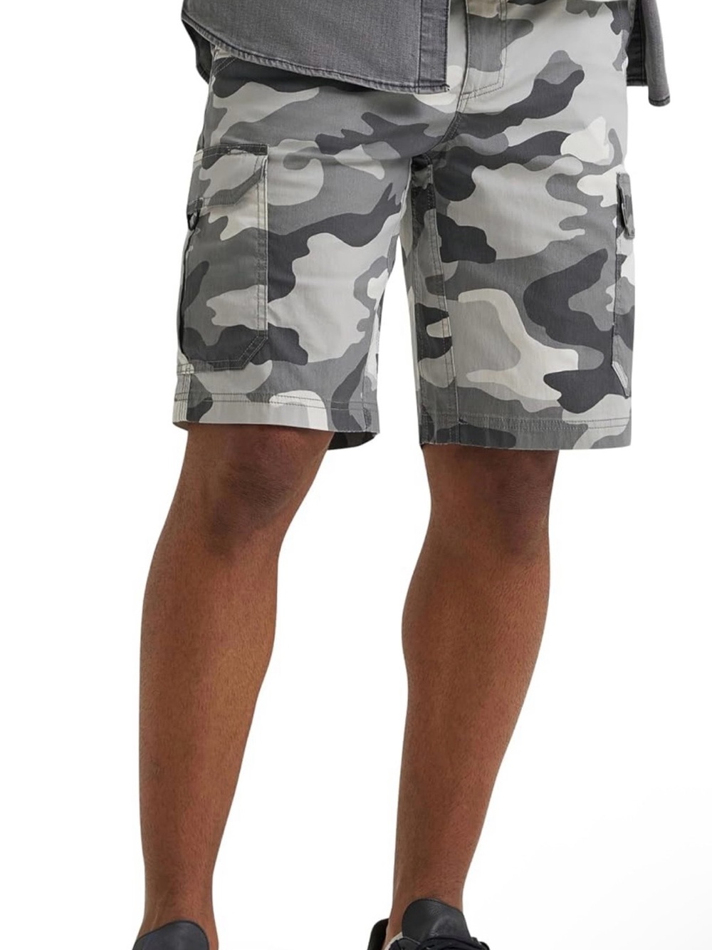 Lee Men's Gray Camo Cargo Shorts